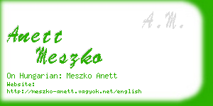 anett meszko business card